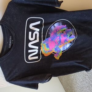Chemistry marled black graphic NASA tshirt